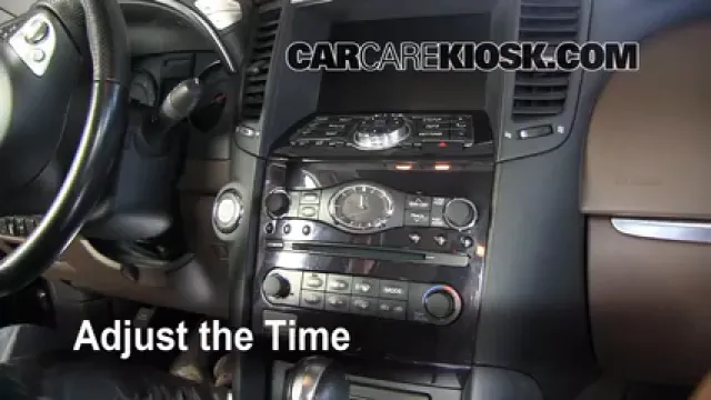 2010 Infiniti FX35 3.5L V6 Reloj Fijar hora de reloj